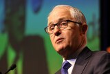 Prime Minister Malcolm Turnbull speaking at a Committee for Economic Development of Australia event May 31, 2017.