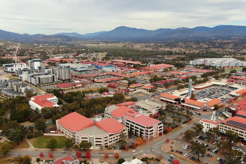 Houses and apartments dot the Tuggeranong town centre