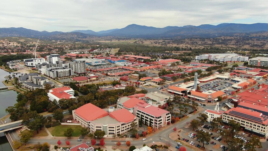 Houses and apartments dot the Tuggeranong town centre