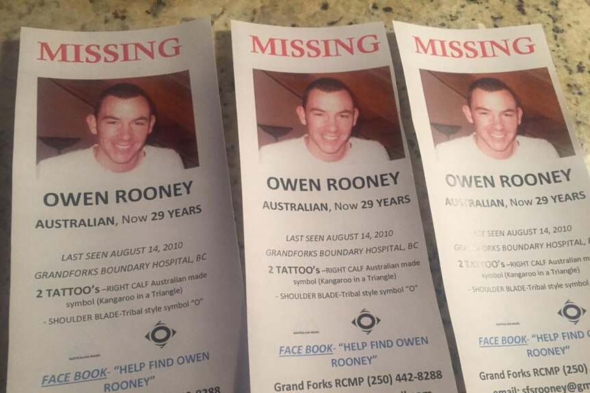 Owen Rooney missing person flyers