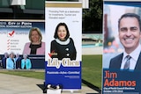Local government election signs outside Perth's Council House 17 October 2015