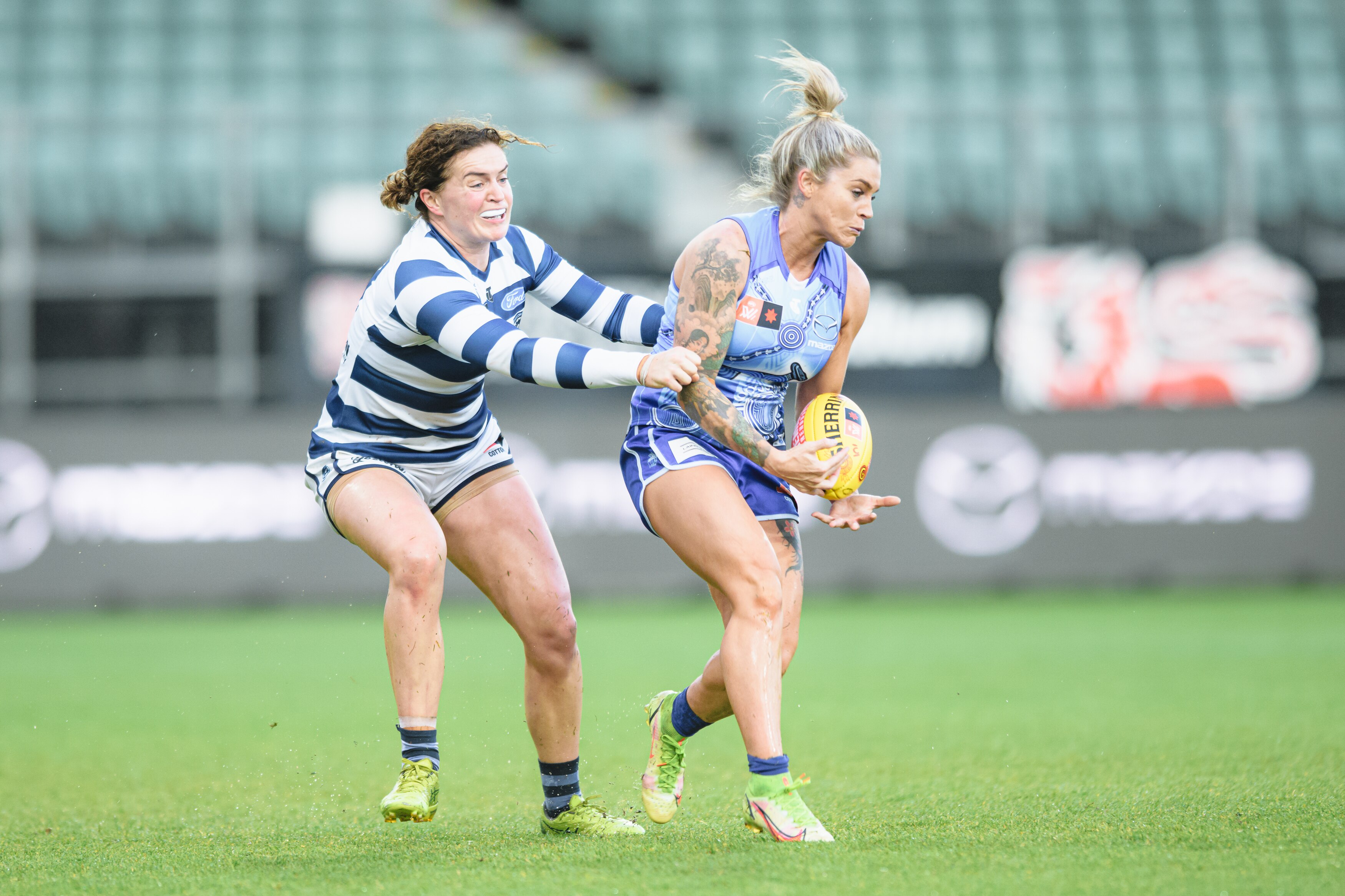North Melbourne scores 12-point AFLW win over Geelong in Launceston