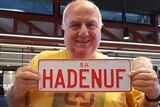 Vincent Scali has with his HADENUF number plate