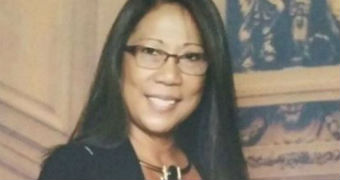 A Facebook profile picture shows Marilou Danley smiling at the camera, wearing a black blazer and gold and black necklace.