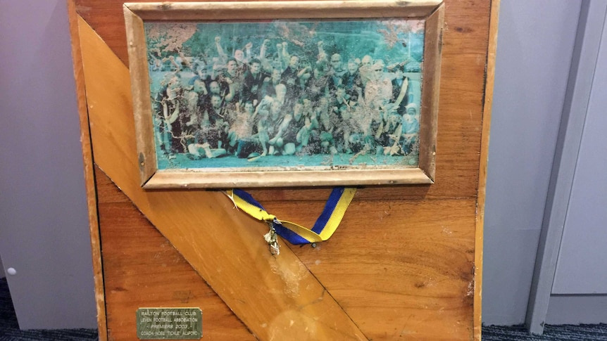 The Railton Football Club plaque found at Beechford