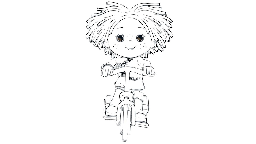 Pepi Nana riding a bike