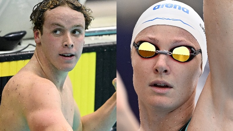 A composite image of Sam Short and Cate Campbell.