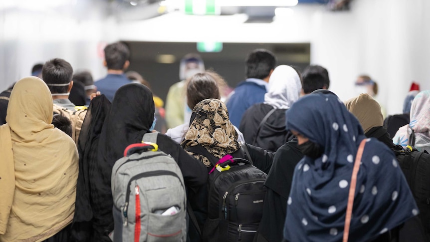 Afghan refugees evacuated to Australia