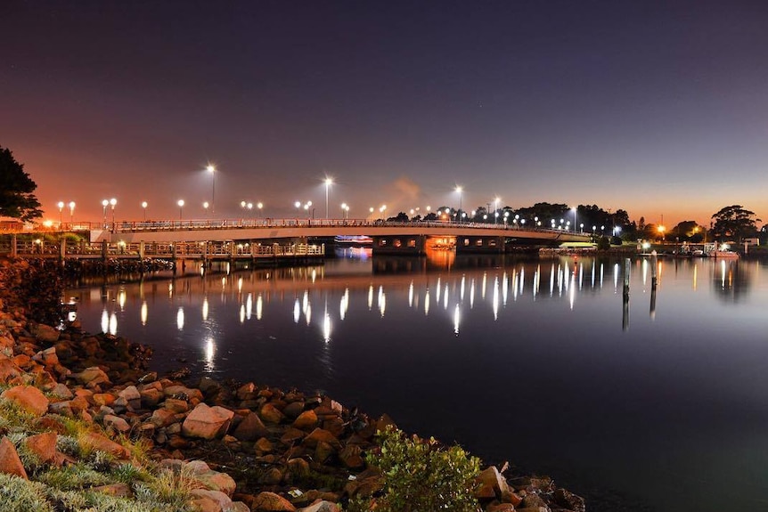 Carrington Bridge crosses Throsby Creek where sharks have been spotted in Newcastle