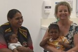 Sussan Ley and Indigenous children receiving flu vaccine