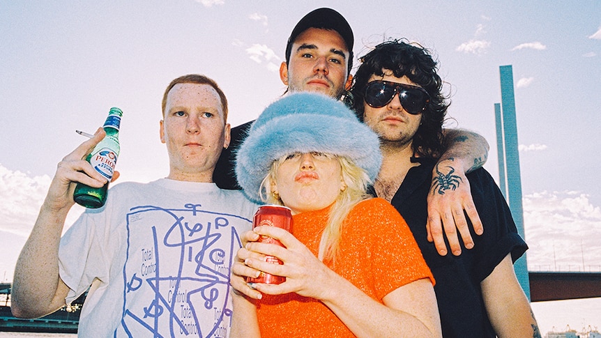 A 2022 press shot of Amyl & The Sniffers