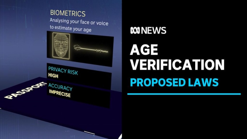 Age Verification, Proposed Laws: A graphic showing a biometric test.