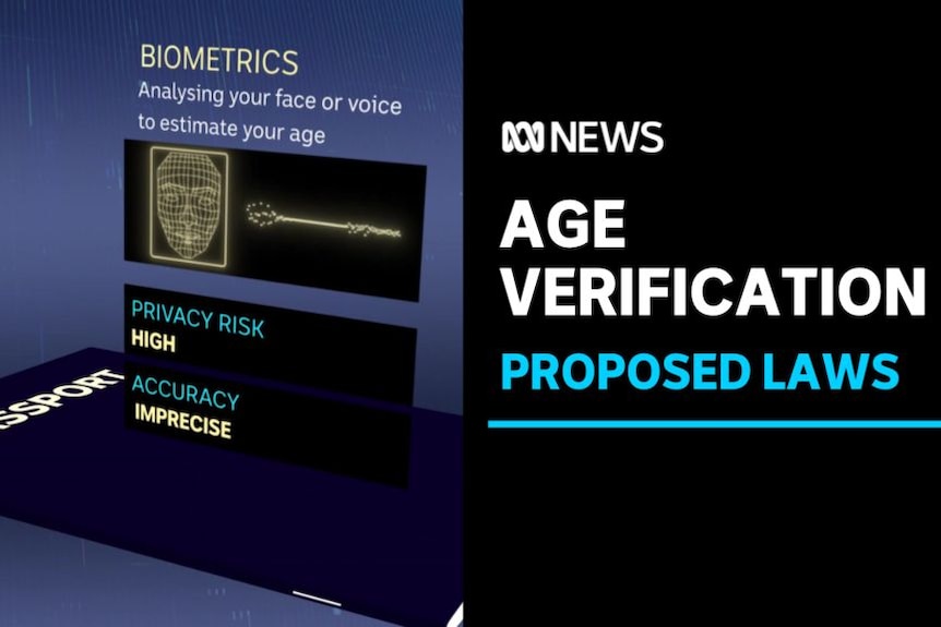 Age Verification, Proposed Laws: A graphic showing a biometric test.