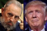 A composite image of former Cuban leader Fidel Castro and US President-elect Donald Trump.