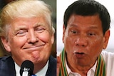 A composite image of Donald Trump and Rodrigo Duterte.