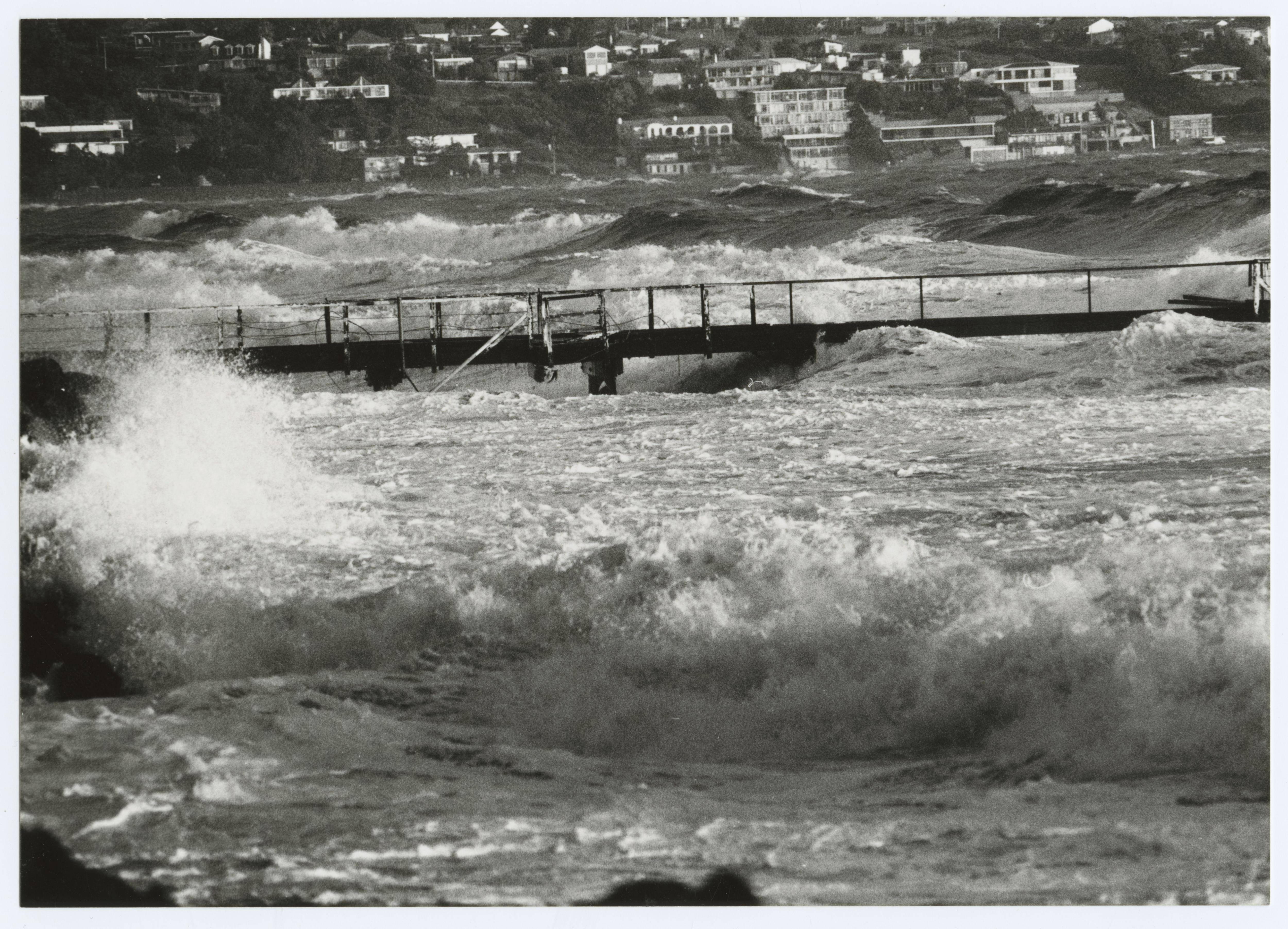 The Brighton jetty during a storm.