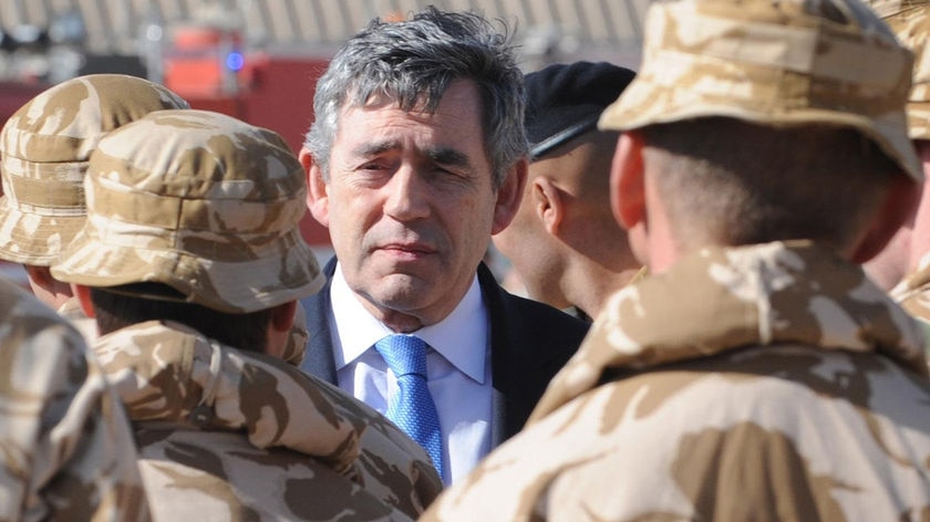 British PM Gordon Brown in Afghanistan