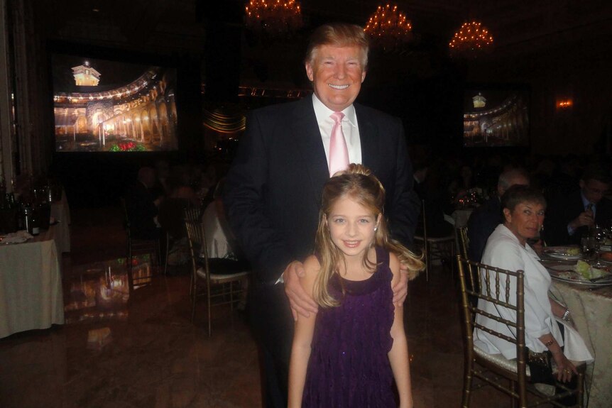 US President-elect Donald Trump with singer Jackie Evancho
