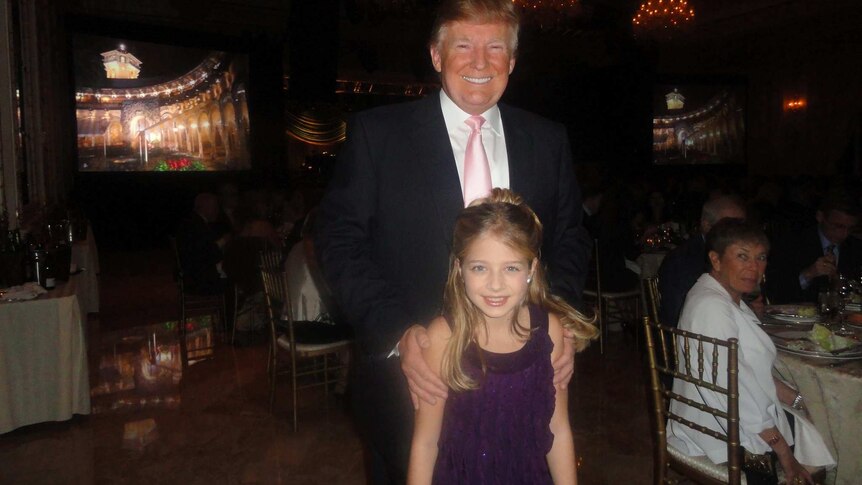 US President-elect Donald Trump with singer Jackie Evancho