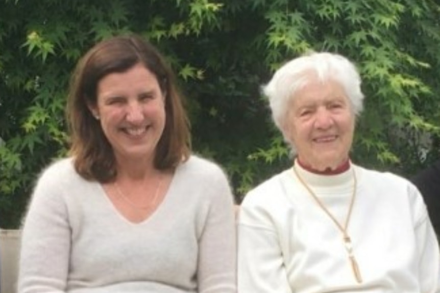 A woman and her elderly mother.