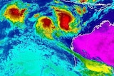 A map showing all three systems off the WA coast.