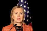 Clinton speaks at press conference in Melbourne
