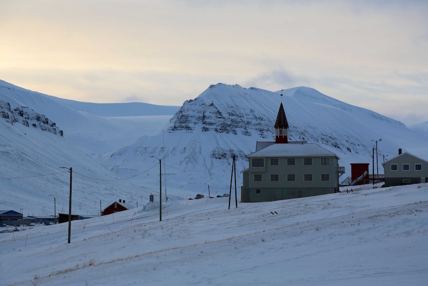 The church in the town of Lonyearbyen, on the isolated archipelago of Svalbard.