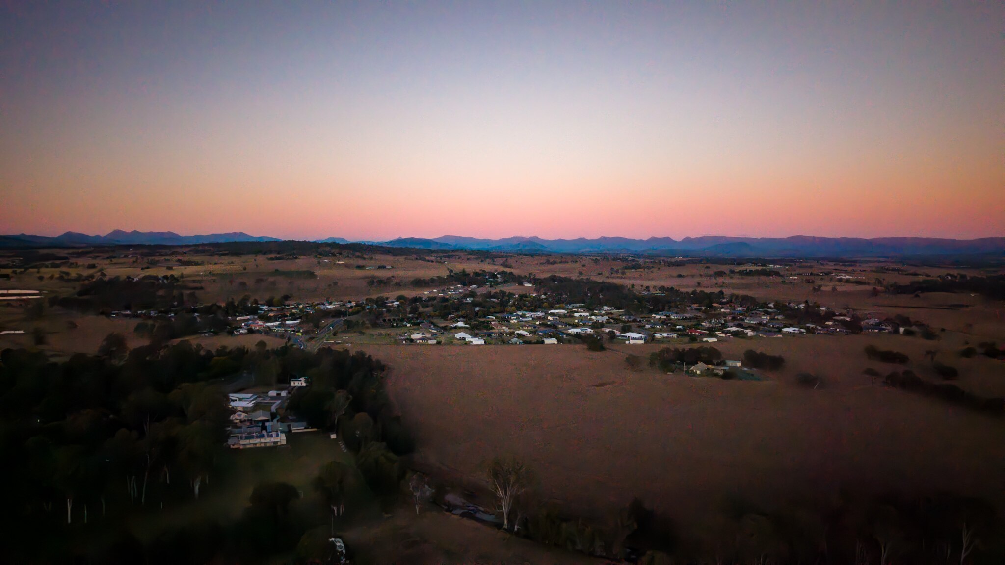 Una vista aérea del municipio de Boonah.