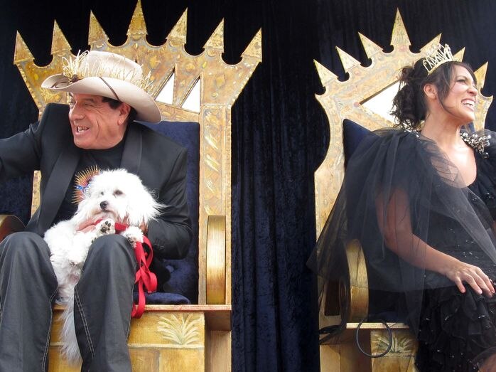 This year's Moomba monarchs, Kate Ceberano (right) and Molly Meldrum (left).