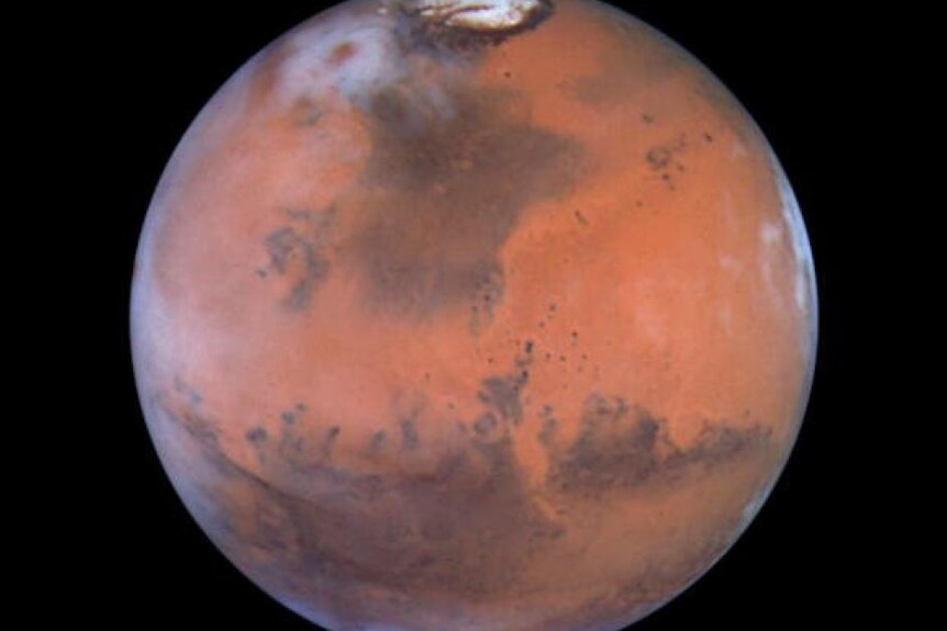 Gambar planet Mars dari Teleskop Luar Angkasa Hubble.