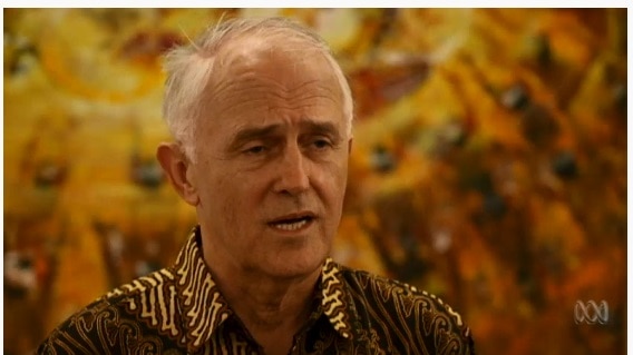 Mantan PM Malcolm Turnbull berbicara dengan Presiden Joko Widodo