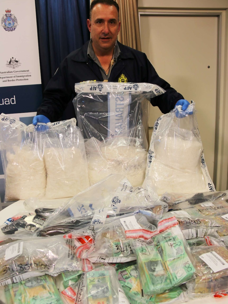 AFP display Perth haul of methamphetamine, cash and guns