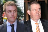Composite photo of James Ashby and his former boss ex-parliamentary Speaker Peter Slipper.