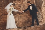 Wedding photo of Lyn Kelson and her first husband Phil.