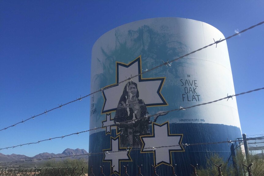 A water tower on the San Carlos reservation