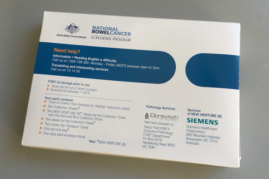 Bowel cancer test kit