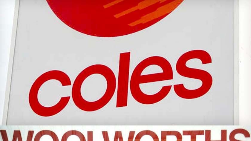 Coles and Woolworths logos