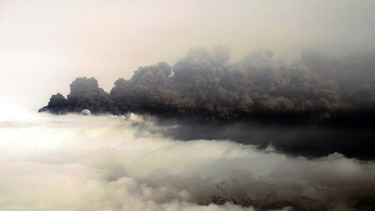 Grey cloud: ash from the volcano in Iceland is spreading towards Britain again