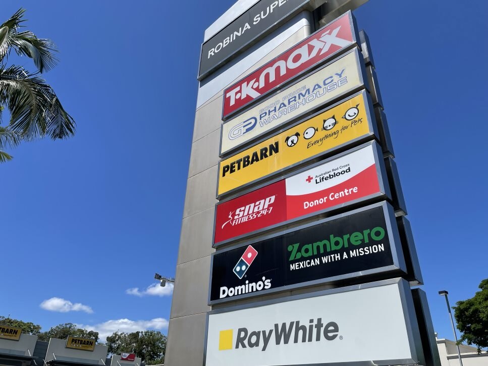 Signage outside Robina Super Centre