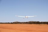 A glider takes off from Alice Springs
