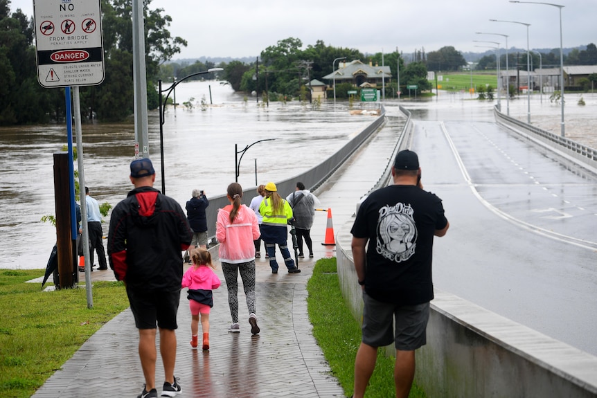 A flooded bridge