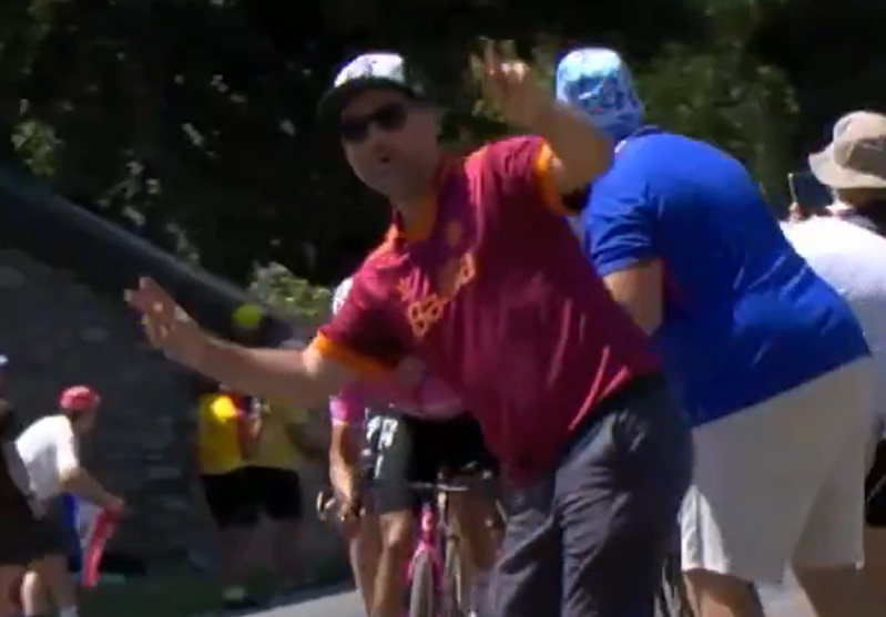 Stage winner almost hits overzealous fan in gruelling Tour de France climb