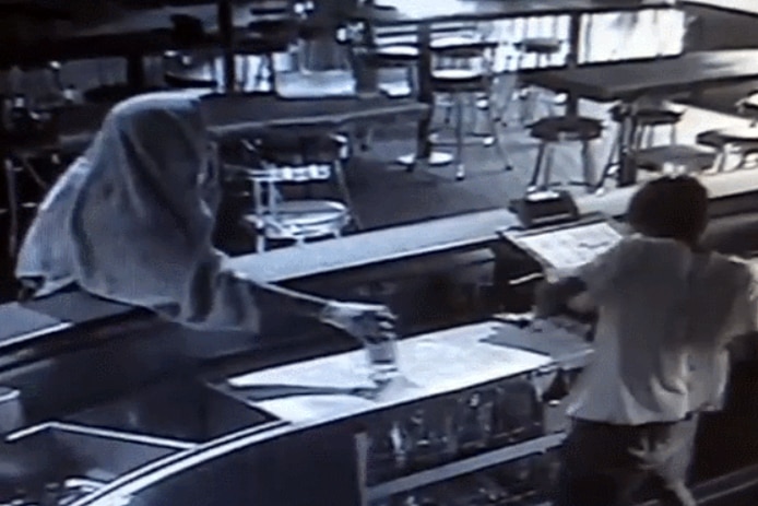 Young offenders are caught on tape while stealing from a bar