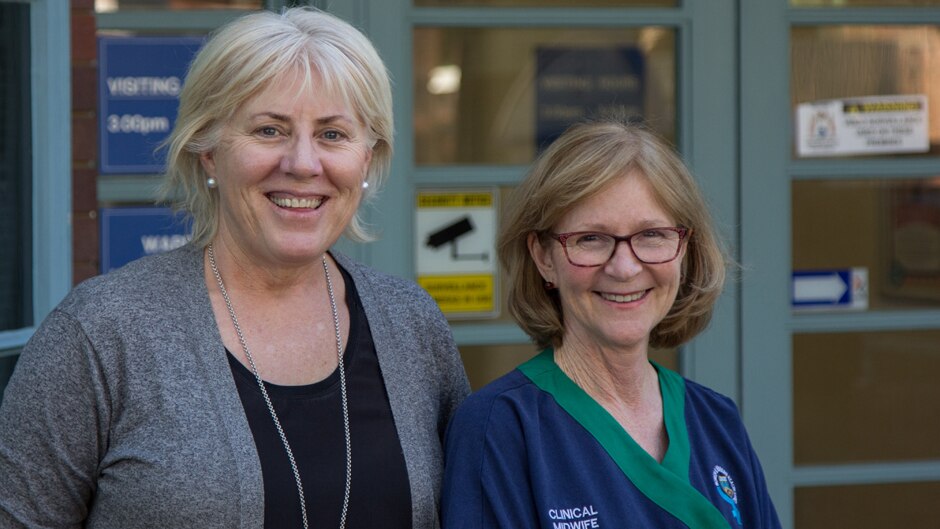 King Edward Memorial Hospital midwives Barb Lourey and Jan Franzone
