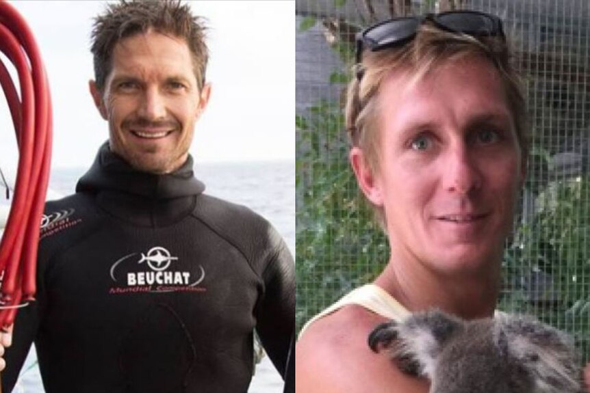 Composite photo of Ben Leahy, the skipper of the missing fishing trawler Dianne and crewman Adam Hoffman.