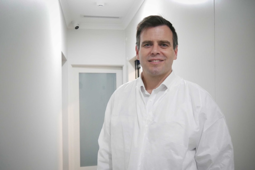 Little Green Pharma COO Paul Long at the facility in July 2020.