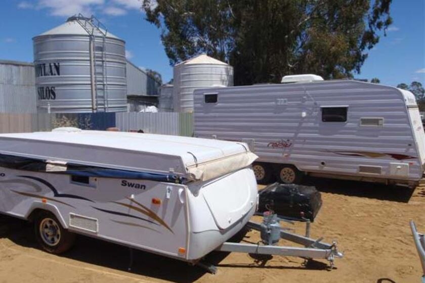 The caravans were among a number of valuable items which were stolen