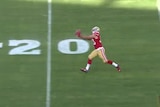 Jarryd Hayne fields a punt for the San Francisco 49ers in an NFL preseason game against Dallas.