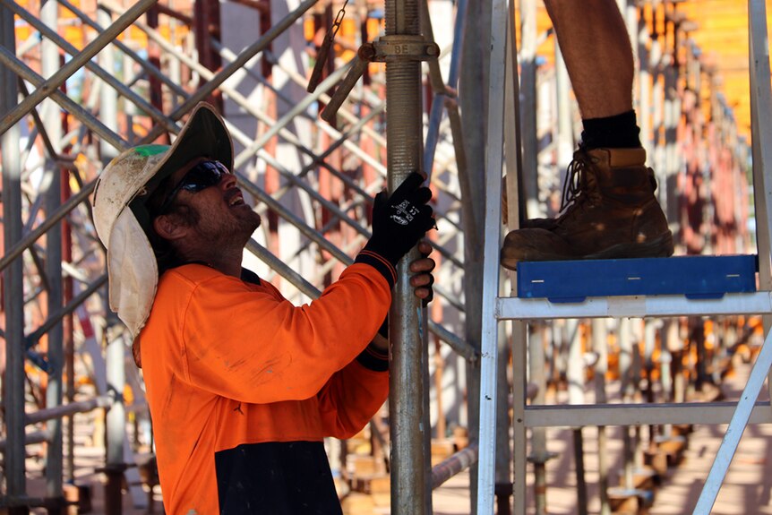 Workers at the Palmerston Hospital site