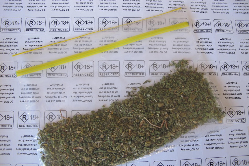 A bag of synthetic cannabis known as Kronic.